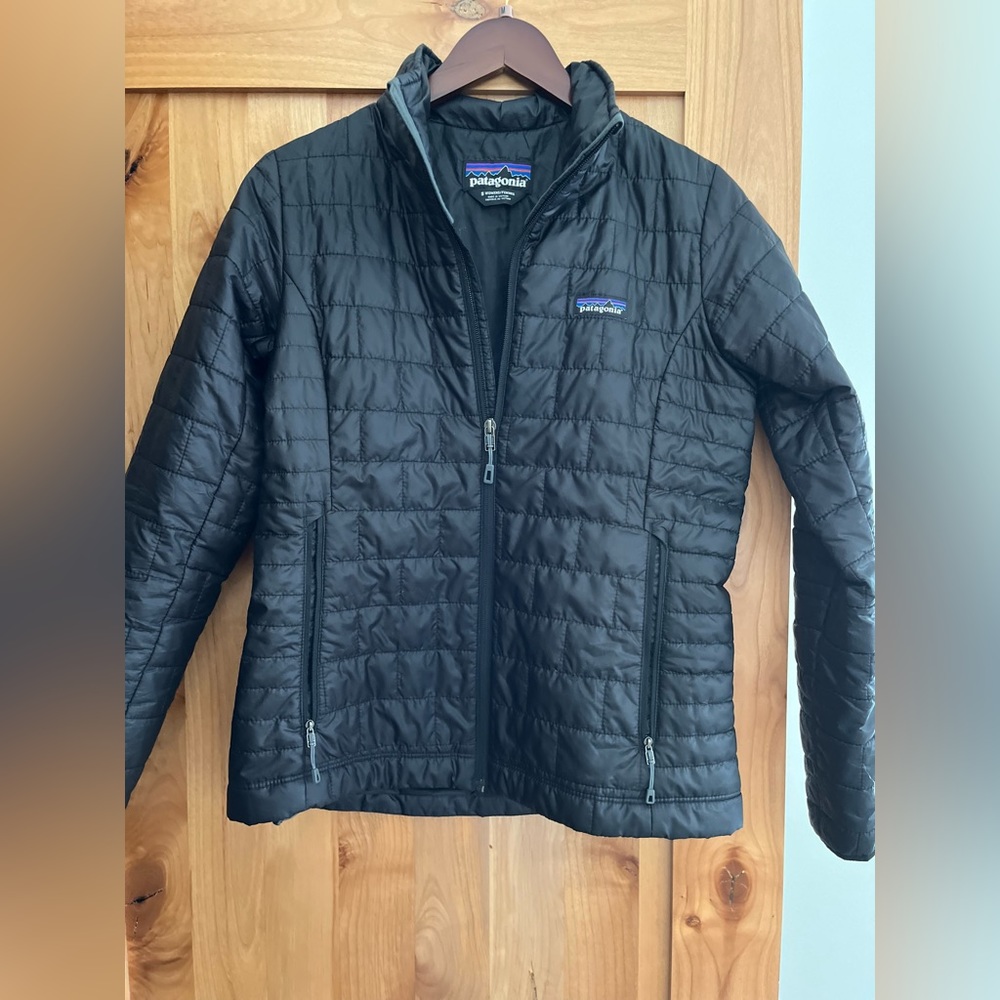 Patagonia nanopuff jacket- black- no tears, rips or stains. Very gently used